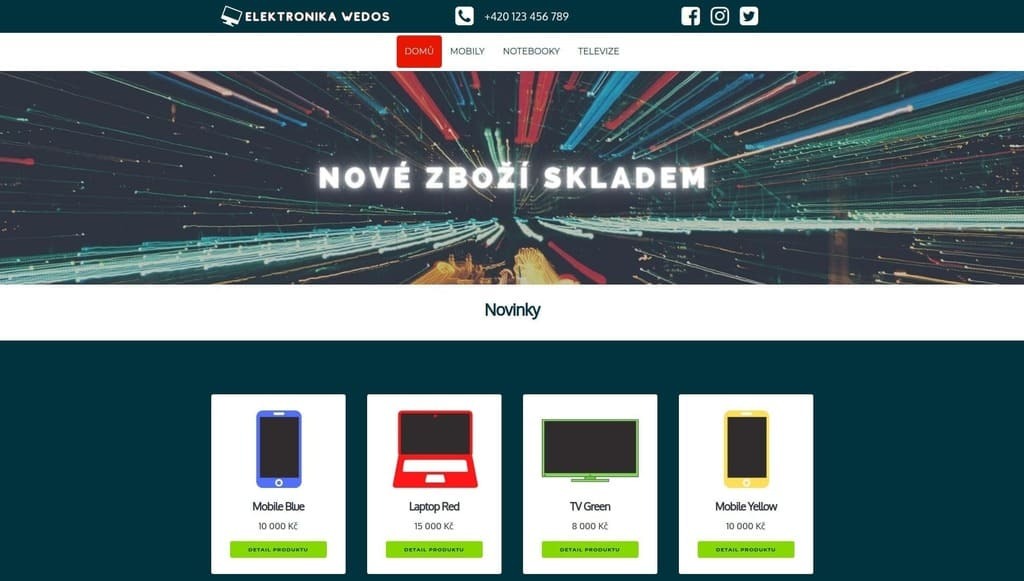 E-shopová šablona