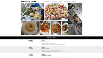Web restaurace Kocián