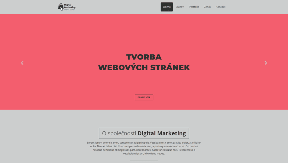 Webová šablona - marketingová agentura